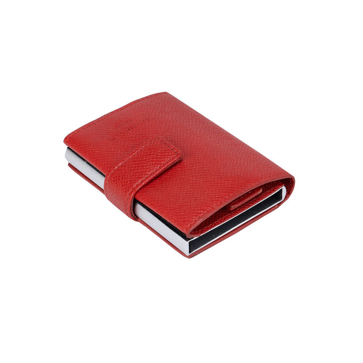 Franzy Leather Card Case - Tomato
