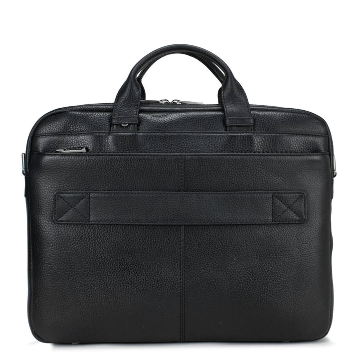 Black Wax Leather Computer Bag - Upto 14"