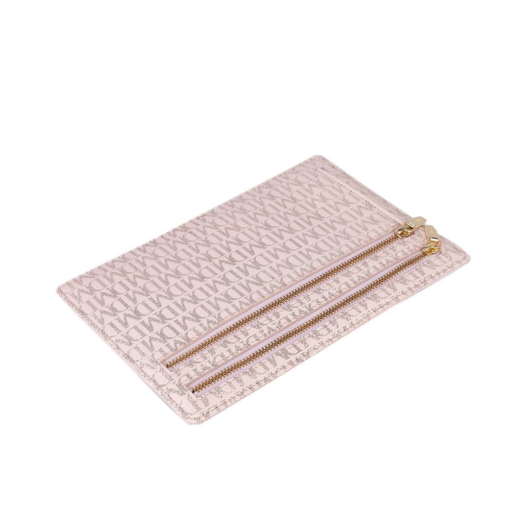 Small Monogram Franzy Leather Clutch - Blush