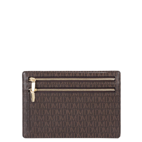 Small Monogram Franzy Leather Clutch - Oak