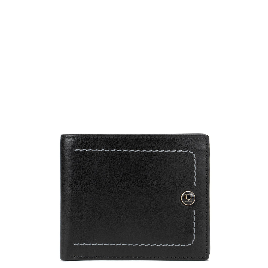 Plain Leather Mens Wallet - Black