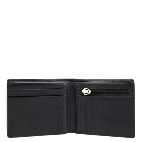 Plain Leather Mens Wallet - Black