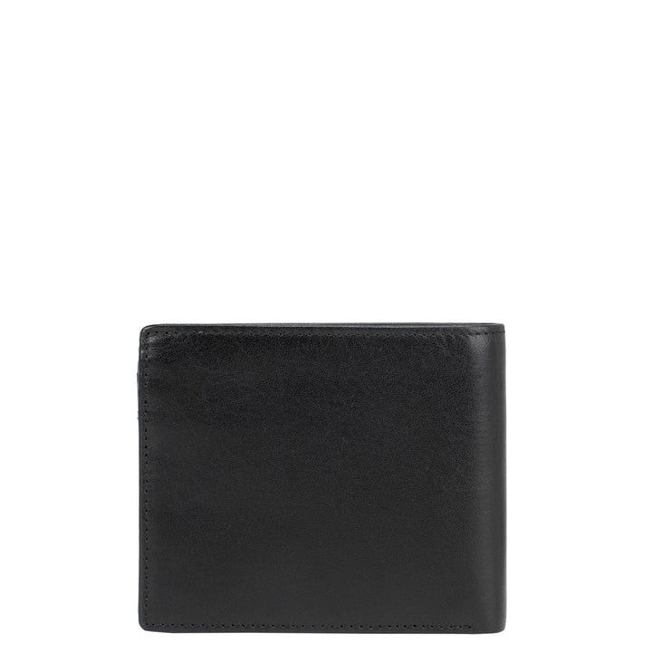 Plain Leather Mens Wallet - Black