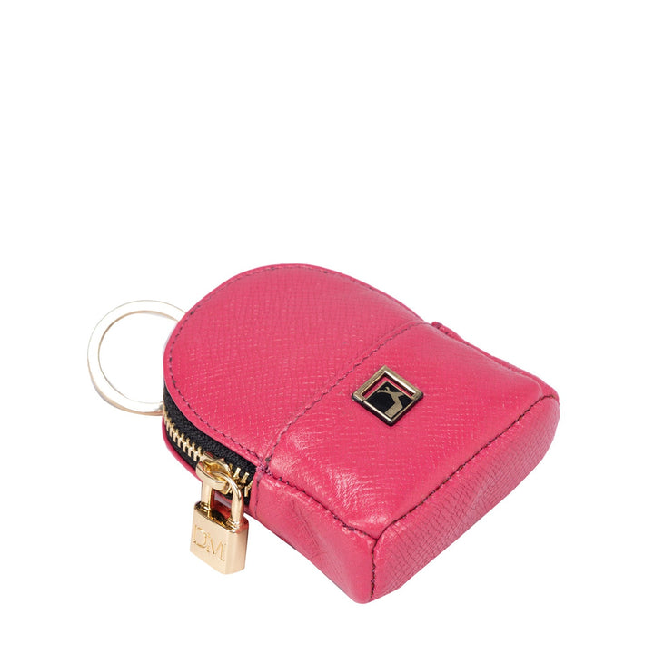 Franzy Leather Keychain - Hot Pink