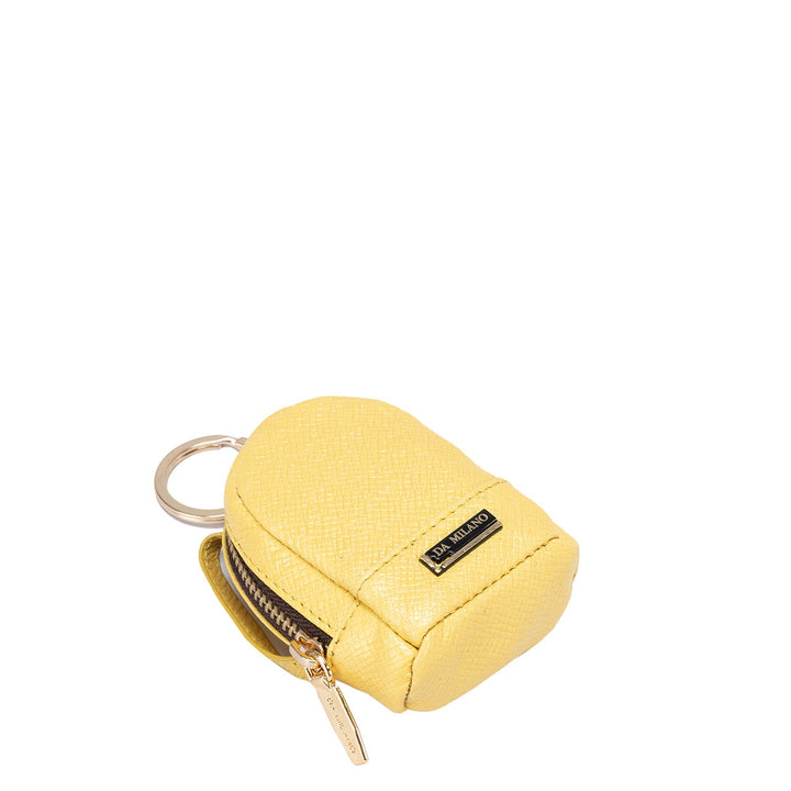Yellow Franzy Leather Key Chain
