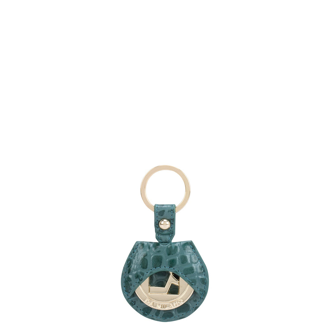 Green Croco Textured Keychain