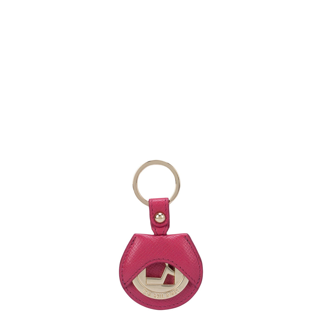 Franzy Leather Key Chain - Pink