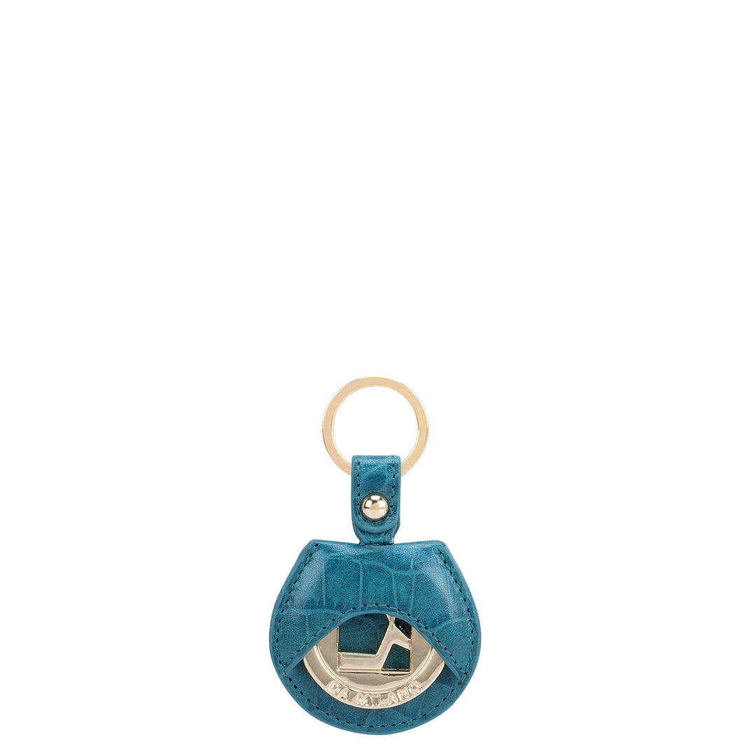 Green Croco Textured Keychain