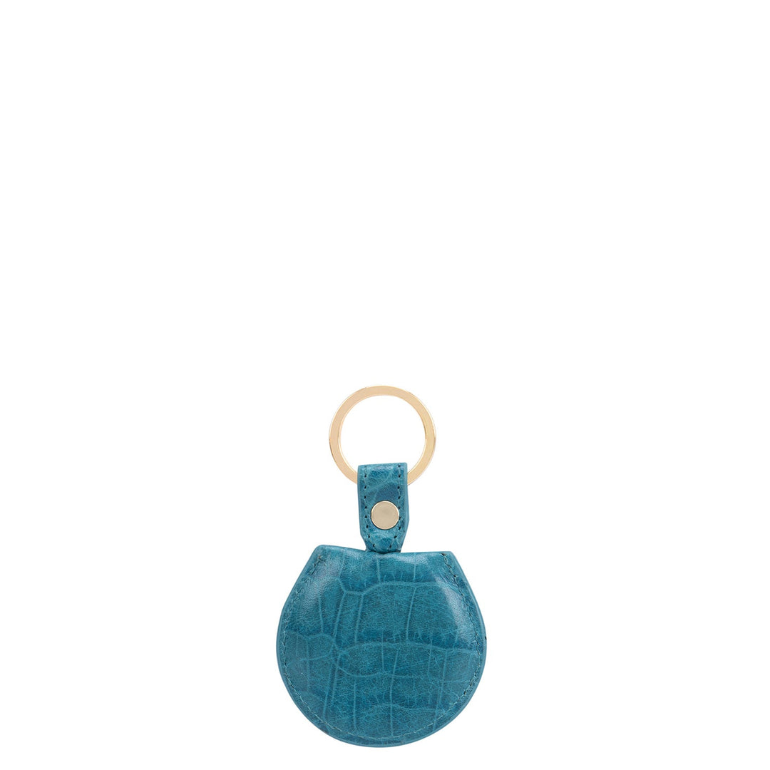 Green Croco Textured Keychain