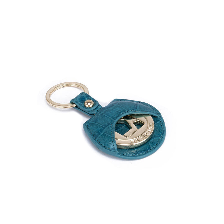 Green Croco Textured Keychain