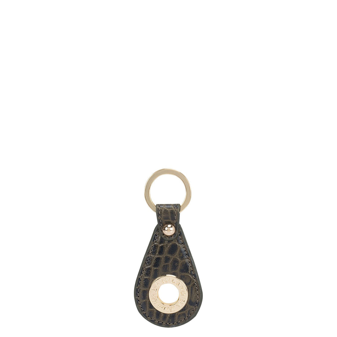 Green Croco Effect Key Chain
