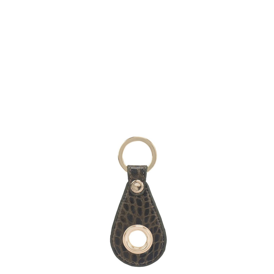 Green Croco Effect Key Chain