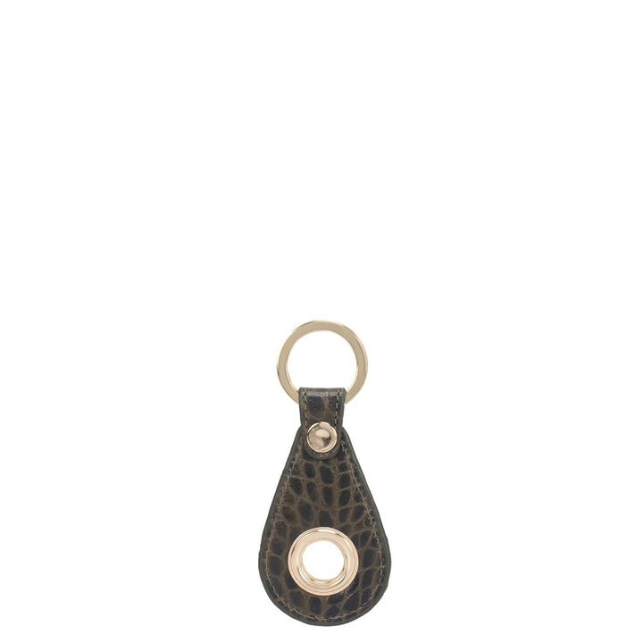 Green Croco Effect Key Chain