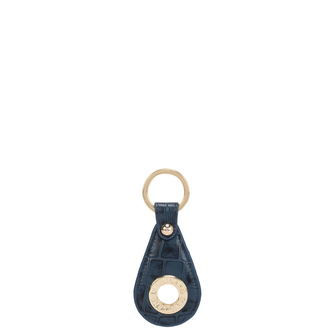 Blue Croco Effect Key Chain