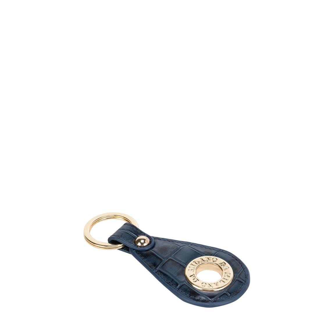 Blue Croco Effect Key Chain