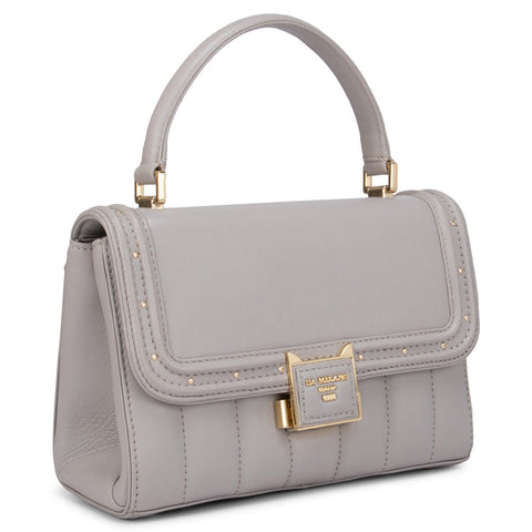 Beige Plain Satchel Bag