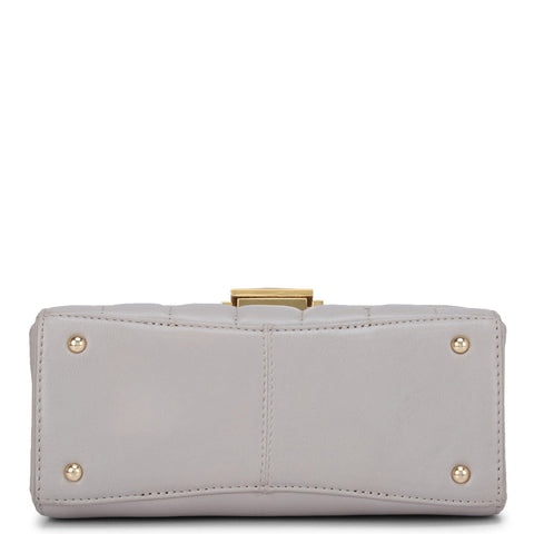 Beige Plain Satchel Bag