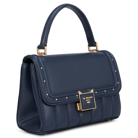 Blue Plain Satchel Bag