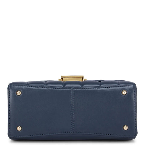 Blue Plain Satchel Bag