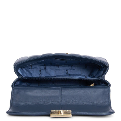 Blue Plain Satchel Bag