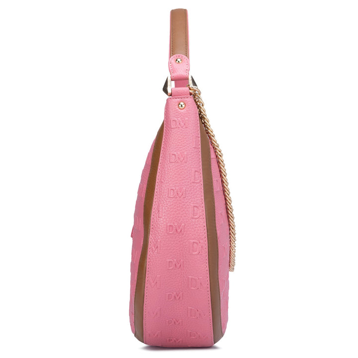 Medium Monogram Wax Leather Hobo - Hyper Pink