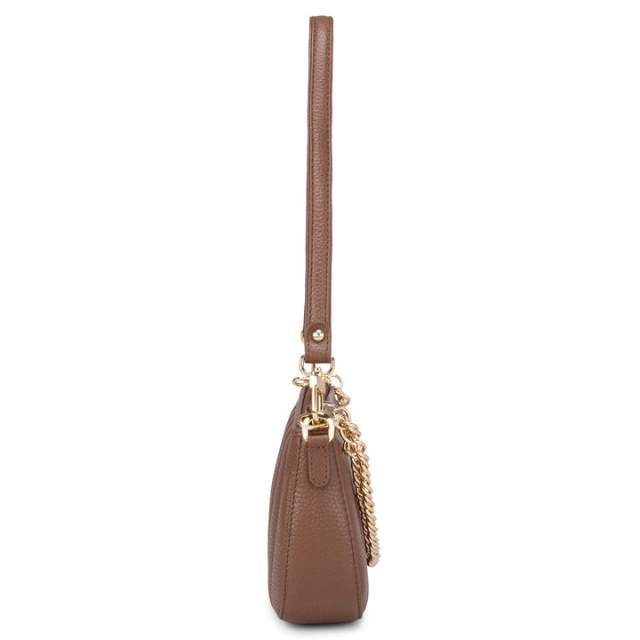 Cognac Wax Sling Bag