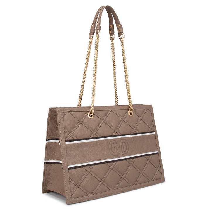 Brown Wax Tote Bag