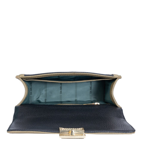 Small Wax Leather Shoulder Bag - Black