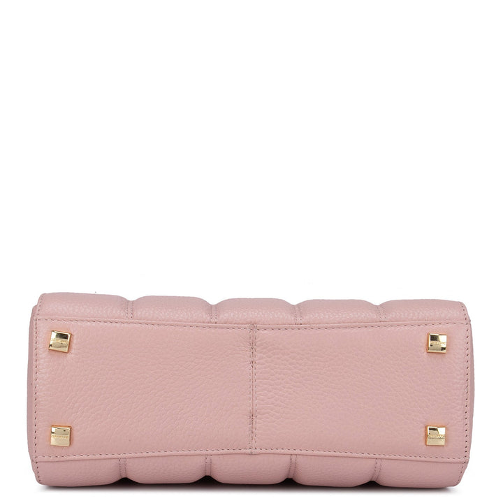 Small Wax Leather Tote - Pink