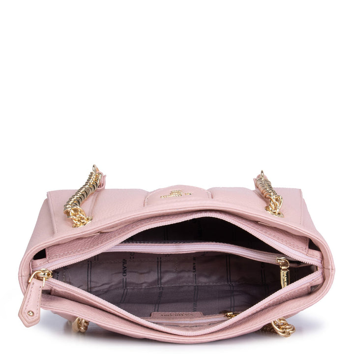 Small Wax Leather Tote - Pink