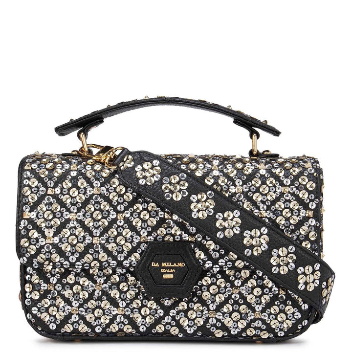 Black Sequins Satchel Bag