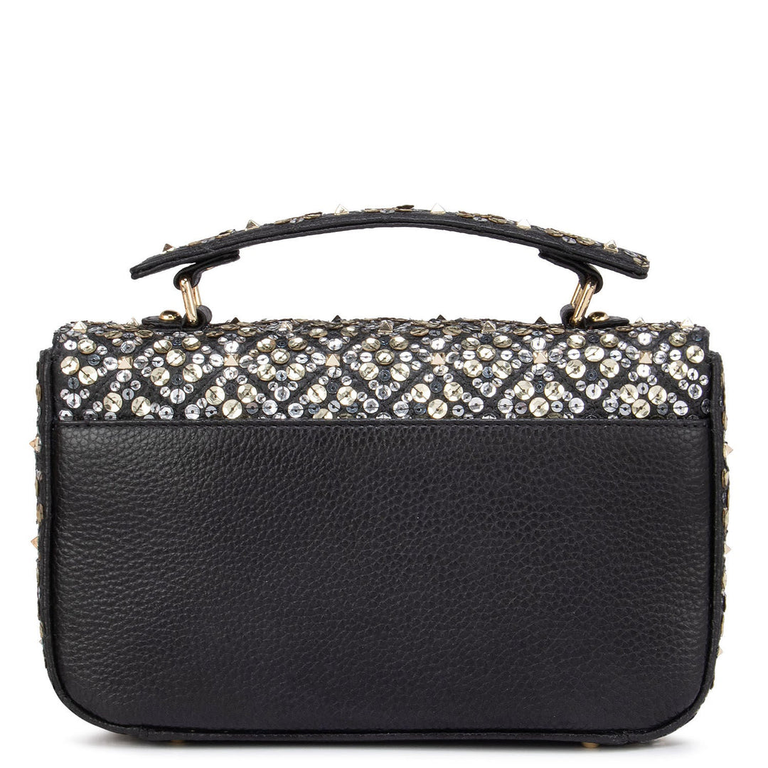 Black Sequins Satchel Bag