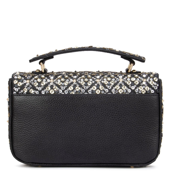 Black Sequins Satchel Bag