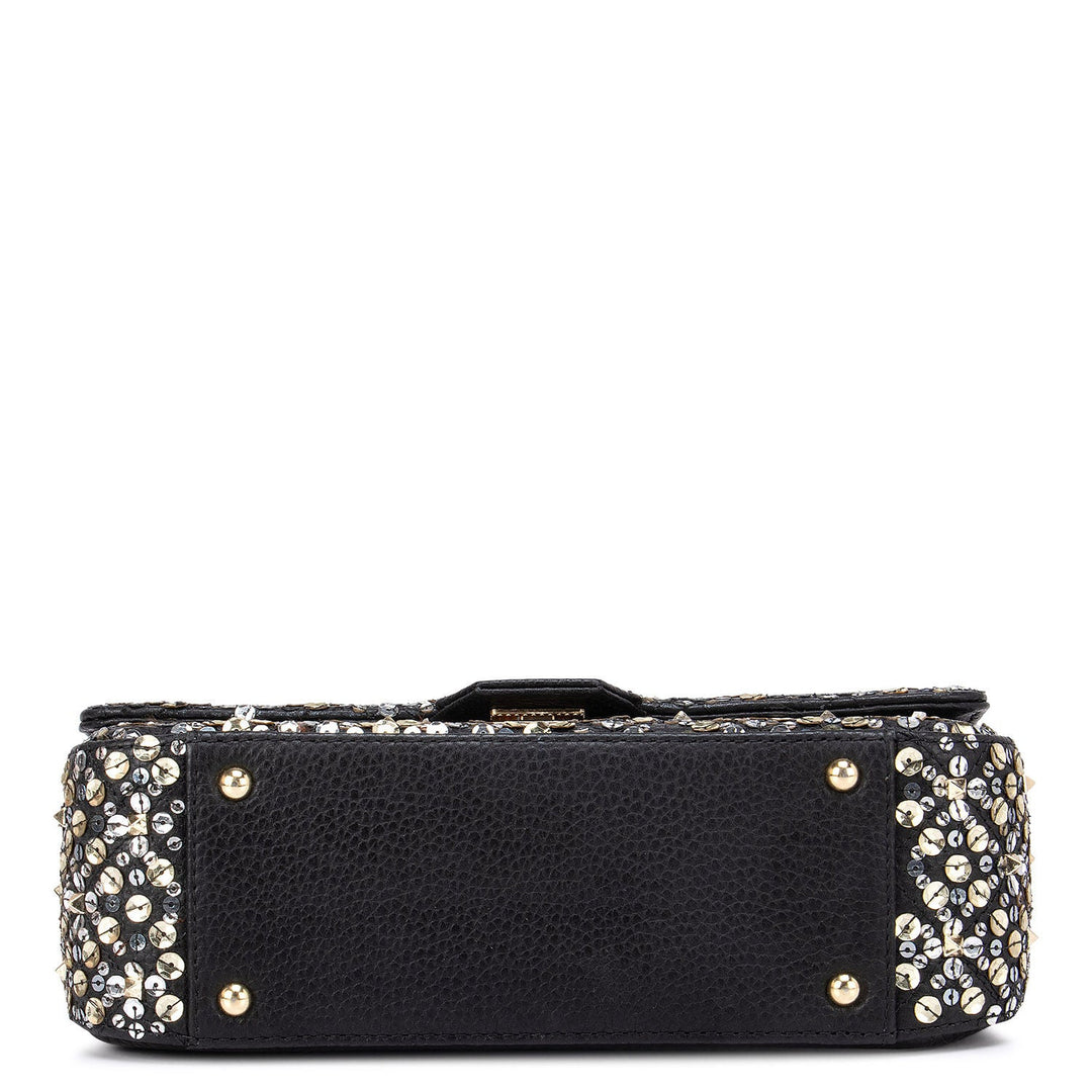 Black Sequins Satchel Bag