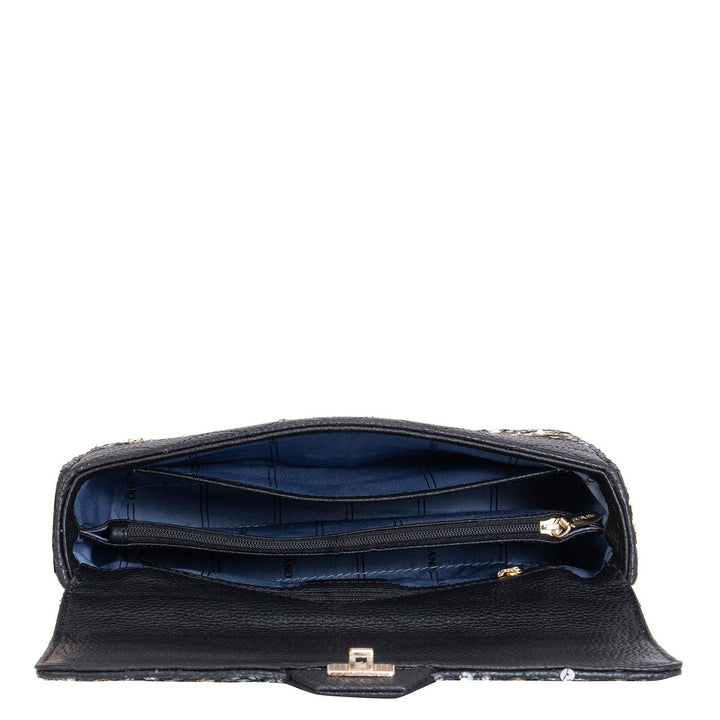 Black Sequins Satchel Bag