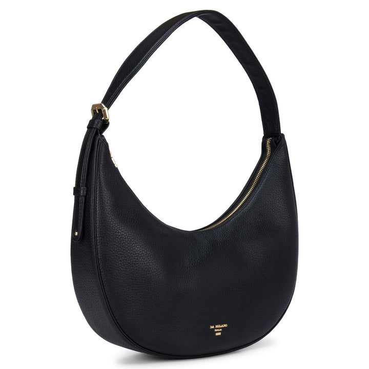 Black Wax Hobo Bag