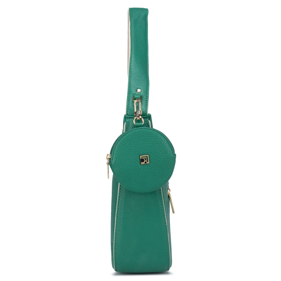 Green Wax Sling Bag