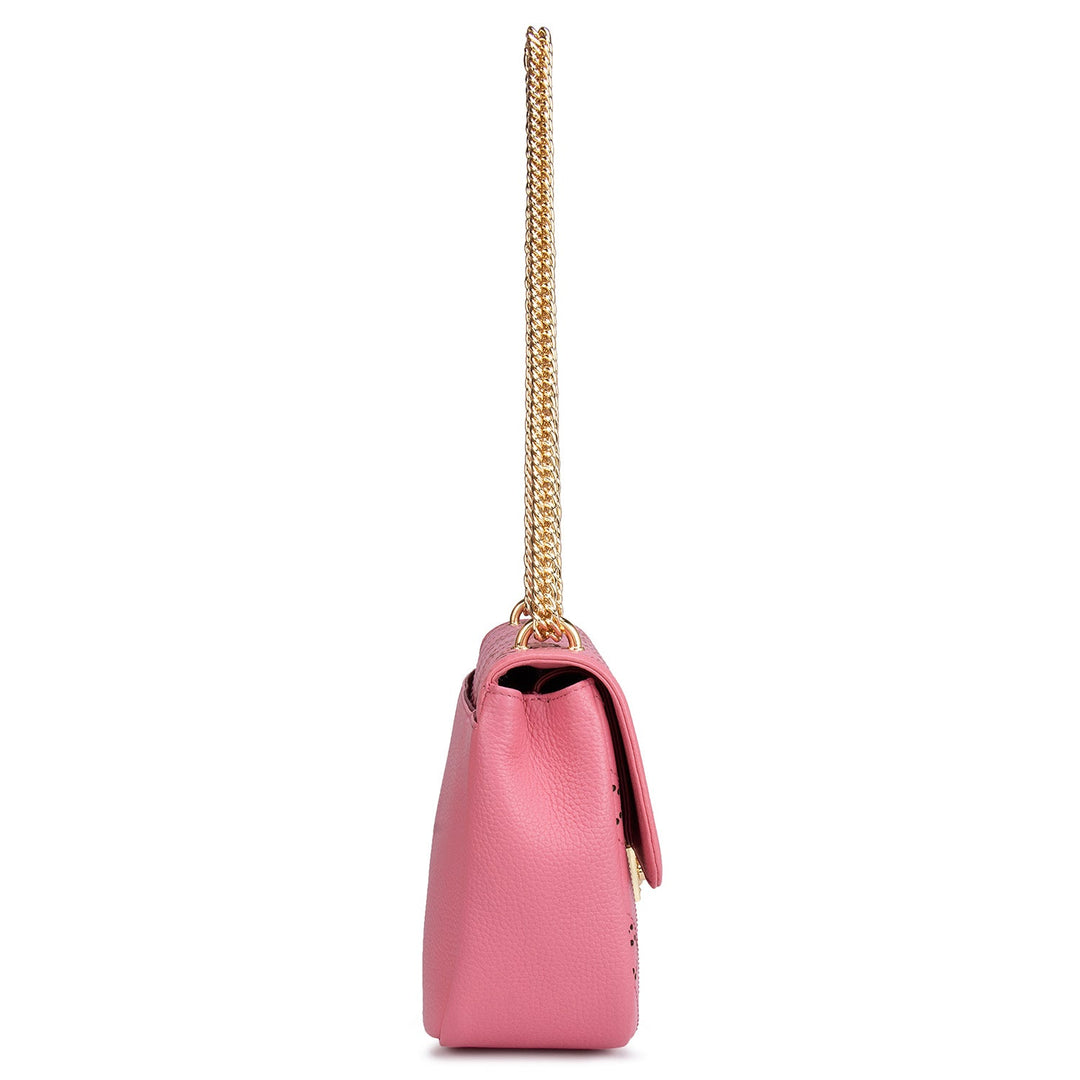 Small Wax Leather Sling - Hyper Pink
