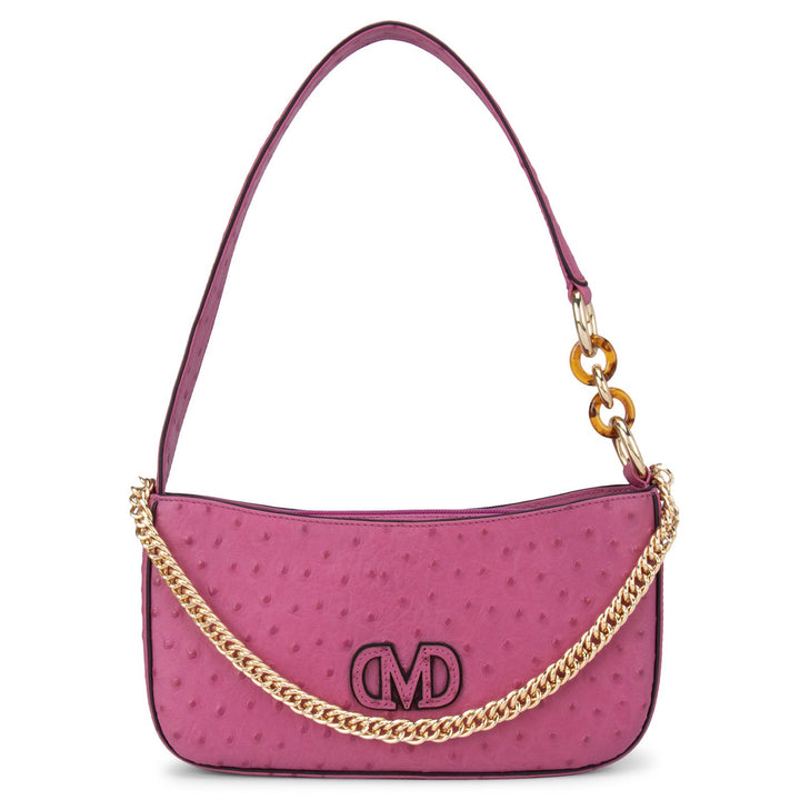Small Ostrich Leather Sling - Pink