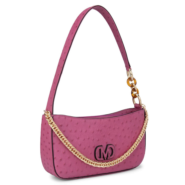 Small Ostrich Leather Sling - Pink