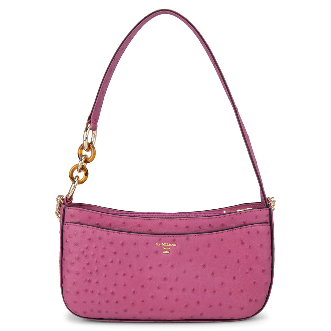 Small Ostrich Leather Sling - Pink