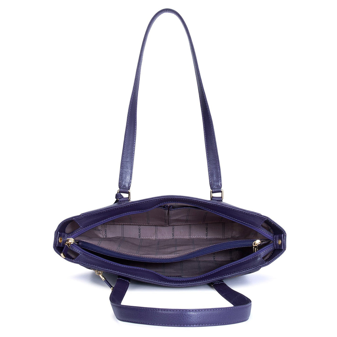 Purple Wax Tote Bag