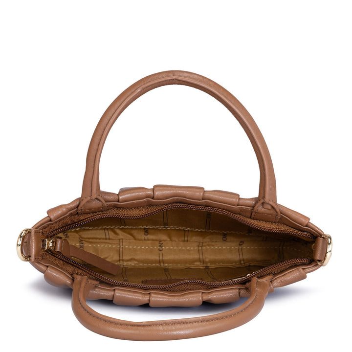 Small Plain Leather Sling - Cognac