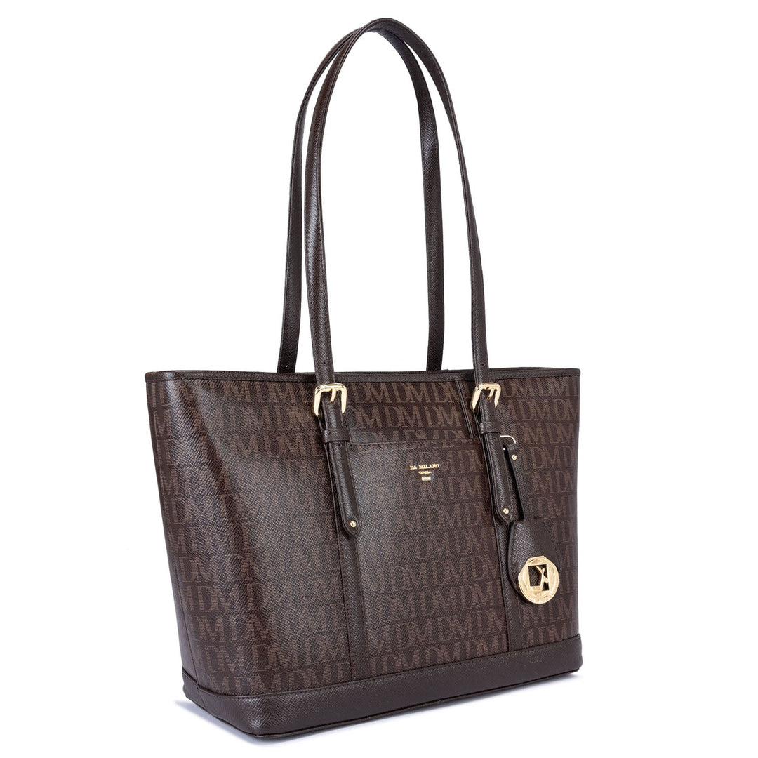 Large Monogram Leather Tote - Oak