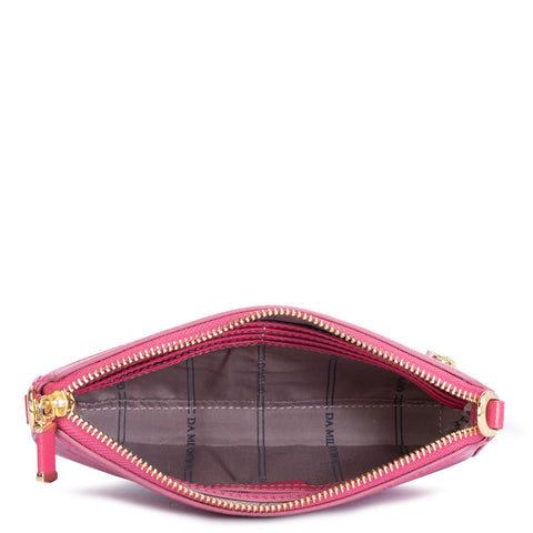 Small Croco Leather Sling - Hot Pink