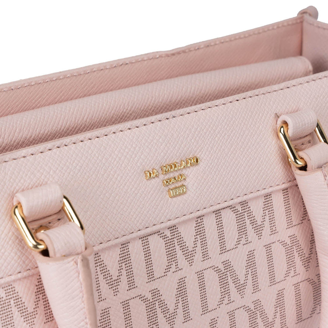 Medium Monogram Leather Book Tote - Blush