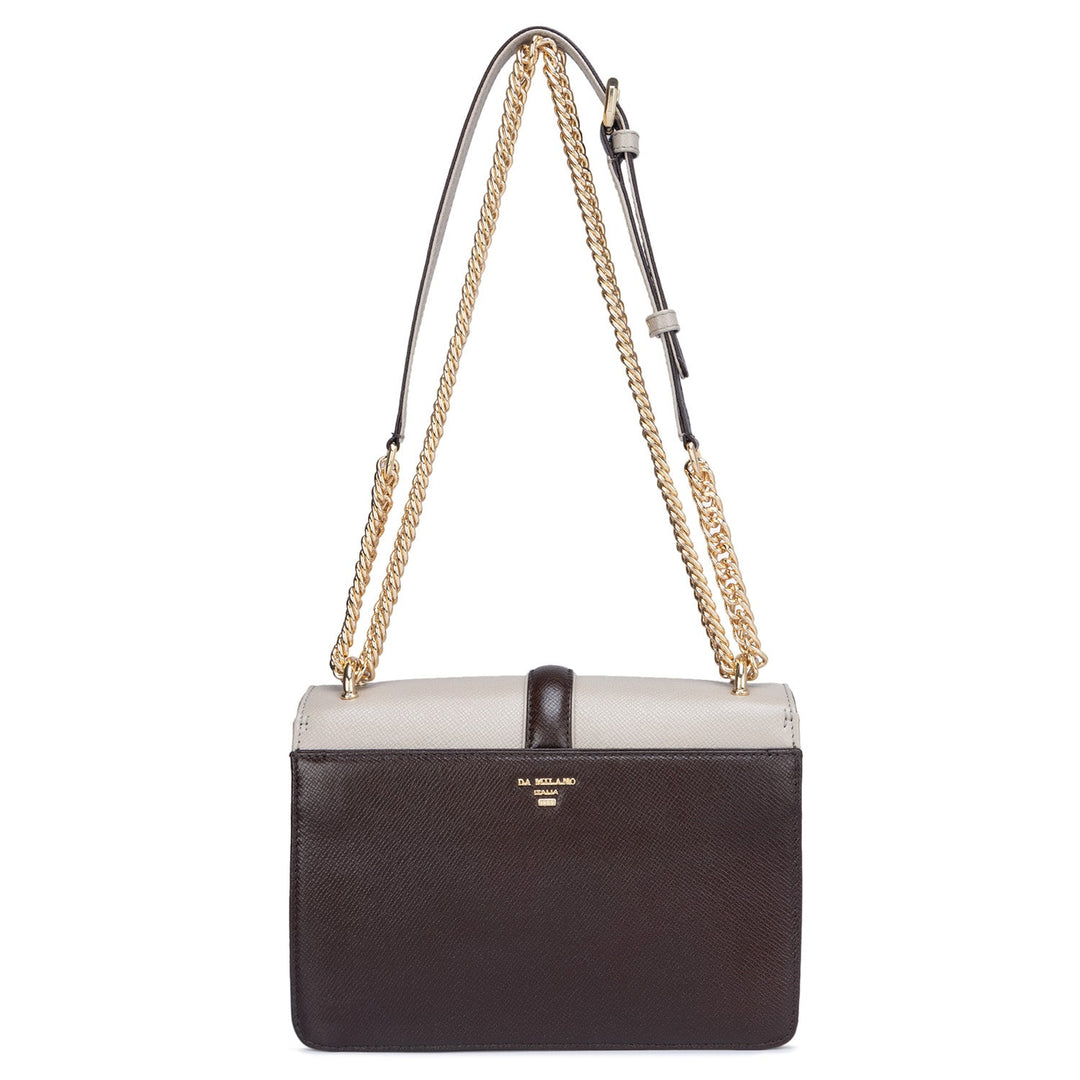 Small Franzy Leather Shoulder Bag - Ivory