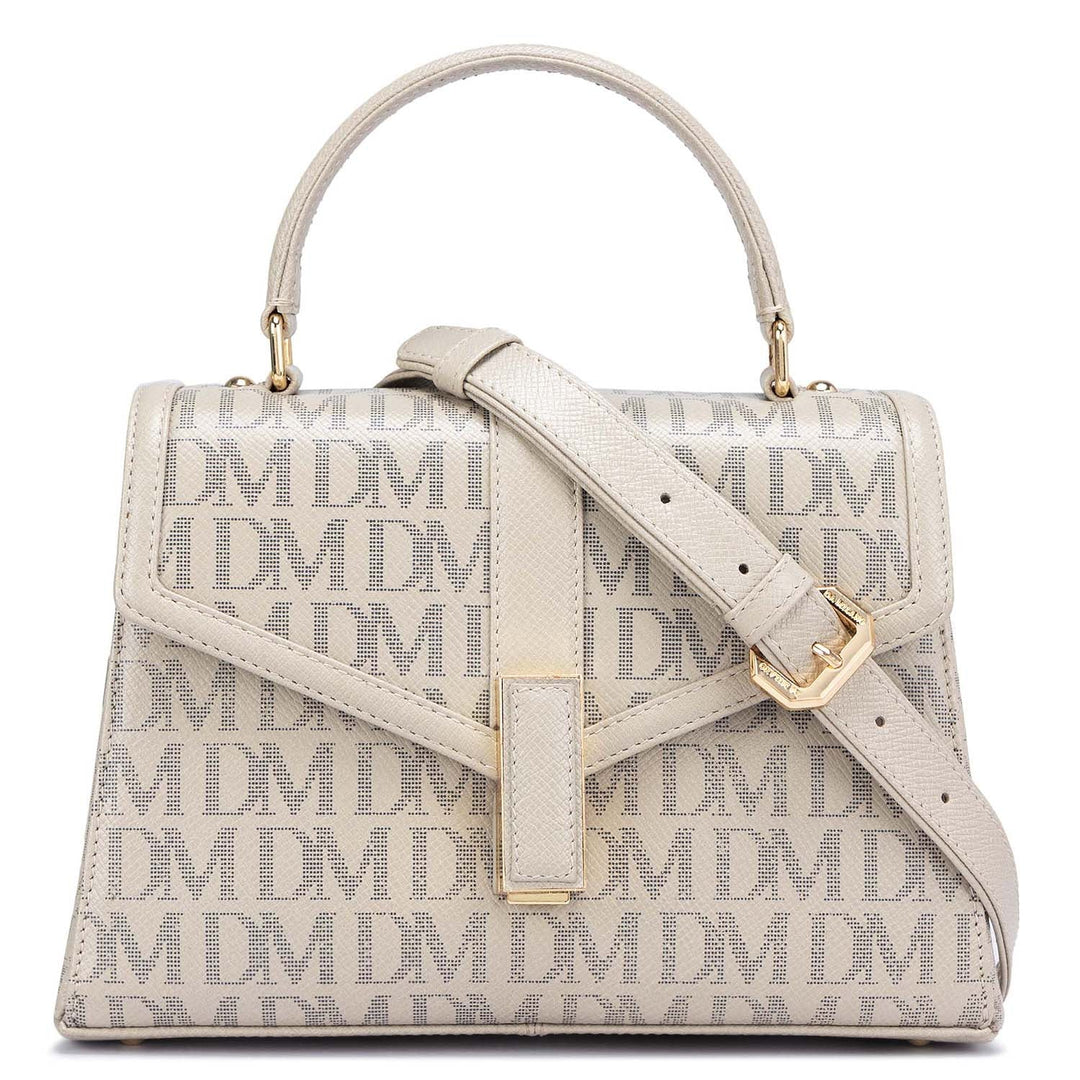 Medium Monogram Leather Satchel - Lamb