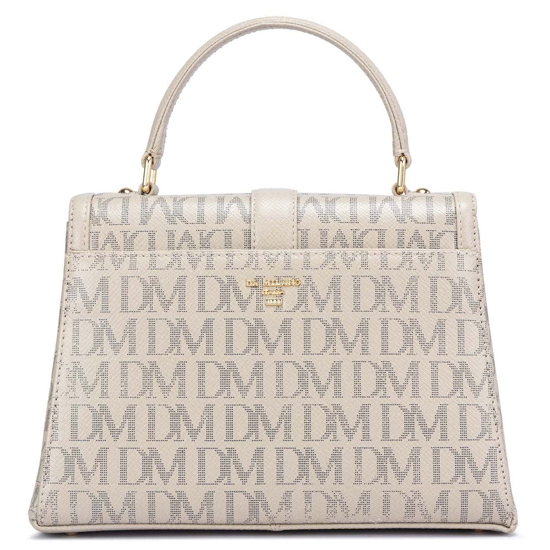 Medium Monogram Leather Satchel - Lamb