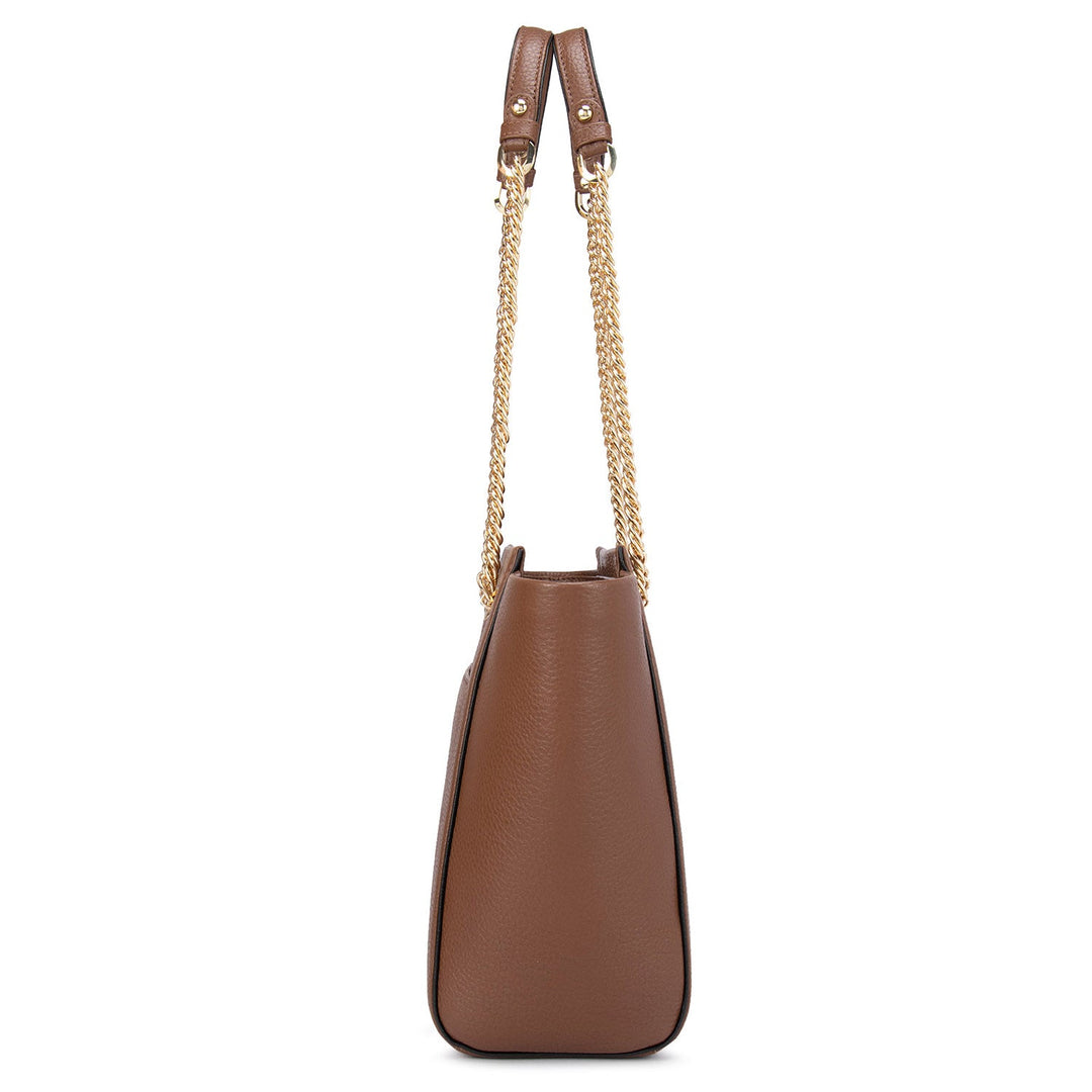 Cognac Wax Tote Bag